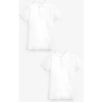 Next Poloshirt Knitterfreie Schul-Polo-Shirts mit Klettverschluss (2-tlg)