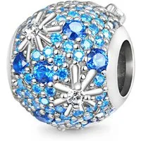 Gnoce Bead Gnoce Charm Feuerwerk GYC036 Silber