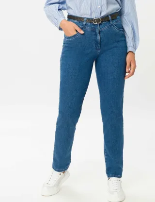 Raphaela by Brax Damen Five-Pocket-Hose Style CAREN NEW STONED, denim blau, Gr. 36K