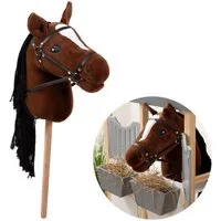 ELLA & PIET® Steckenpferd Großes Hobby Horse DONNA mit Tasche (Braun)