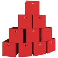 VCM Faltbox 10er Set Faltbox Klappbox Aufbewahrungsbox Boxas (Spar-Set, 10 St., 10), 28x27x27cm Kiste, Aufbewahrung, Faltbox