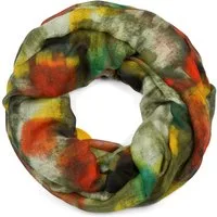 styleBREAKER Loop Loop Schal mit buntem Pinselstrich Muster, (1-St)