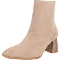 Ital-Design Elegante Stiefelette mit Blockabsatz für Damen Stiefelette (90109659) Blockabsatz Stiefeletten in Beige