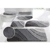 OTTO home Badematte Josie, Badvorleger, Badezimmer Teppich, Höhe 20 mm, rutschhemmend beschichtet, schnell trocknend, strapazierfähig, fußbodenheizungsgeeignet, Polyester, halbrund, Badteppich, Badematten, rechteckig, rund & als 3-tlg. Set erhältlich