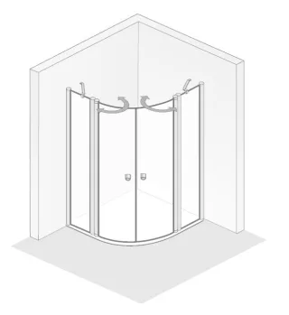 HSK Exklusiv 2.0 Runddusche 4-teilig 4855xxx
