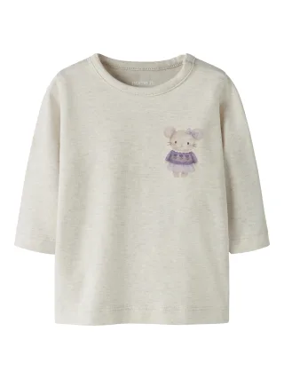 NAME IT - NBFOBSA LS TOP Peyote Melange - Gr. - 74