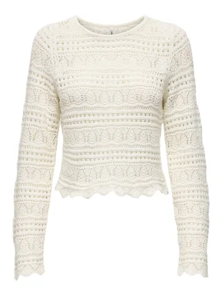 ONLY - ONLELKE LIFE LS PULLOVER KNT Birch - Gr. - XL