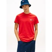 Tommy Jeans T-Shirt TJM SLIM FIT SIGN CHEST mit Markenprint