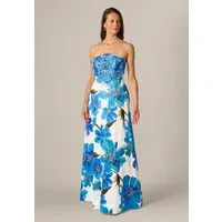 Adrianna Papell Abendkleid Bead Dupioni Long Dress Ein farbenfrohes und romantisches trägerloses Abendkleid
