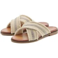 Vivance Mule, Sandale, Sommerschuh, offener Schuh, Pantolette mit dezenten Strasssteinchen und kleinen Fransen