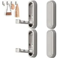 BlingBin Klapphaken 4 Stück Hakenleiste (Wandgarderobe), stabile, Schlafzimmer, Badezimmer, Kleiderschrank, Wohnzimmer, (4er Set, 4-St., 7,2 × 2,3 × 1,2 cm), Kleiderhaken für Schlafzimmer, Badezimmer, Küche und Wohnzimmer