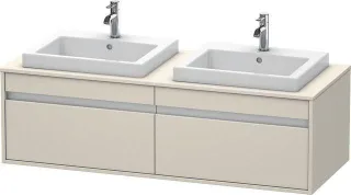 Duravit Ketho Konsolenwaschtischunterbau wandhängend Taupe Matt 1400x550x426 mm - KT6797B9191 KT6797B9191