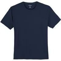 s.Oliver Rundhalsshirt s.Oliver Übergrößen Basic T-Shirt Rundhals navy