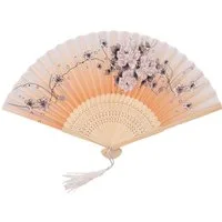 MIRROSI Handfächer aus Stoff – stilvoll & nachhaltig, mit stilvollem Design Japan Style, Leicht, stabil und umweltfreundlich, Vintage Look