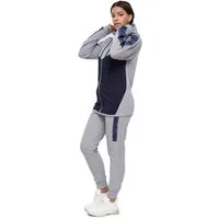 L.gonline Freizeitanzug Damen Jogging-ANZUG, mit Bündchen und Tunnelzug, Trainingsanzug (Kapuzenjacke mit Reißverschluss, Hose, 2-tlg), Fitness Freizeit Casual