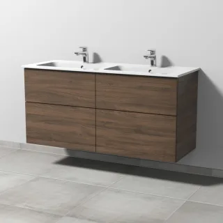 Sanipa 3way Waschtischunterbau zu Duravit ME by Starck Waschtisch mit 4 Auszügen, Eiche-Arizona SM72880