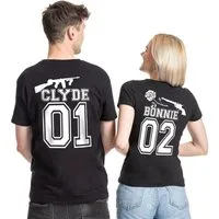 Couples Shop T-Shirt Gangster Paar Fun T-Shirt mit modischem Print