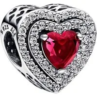 Pandora Charm Herz 799218C02*, Herz, Rot, Kristalle, Zirkonia, Liebe