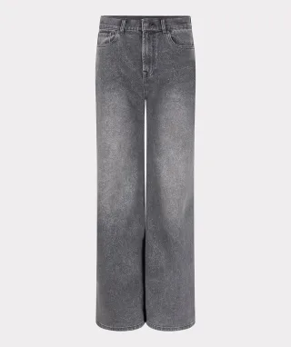 Esqualo - Jeans mit weitem Bein grau - Gr. - 36