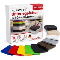 Inovatec Unterlegplatte Kunststoff Unterlegplatten 70 x 70, 160-St.