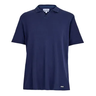Threadbare - Poloshirt für Herren, gerippt, Regulär (Marine)