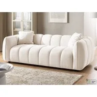 S-Style Möbel Sofa 3-Sitzer Nubira in tief gesteppter Bubble-Optik aus Strukturstoff, mit modernem Design und Wellenfederung