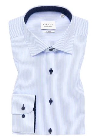ETERNA - Hemd Twill Langarm hellblau - Gr. - 43/Langarm - 67cm