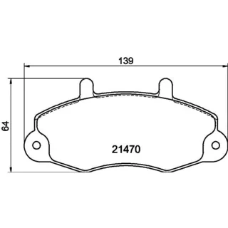 Hella Bremsbel?ge vorne Ford Transit 2,0 2,4 2,5 8DB355019-371