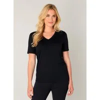 Base Level T-Shirt Yanic mit V-Ausschnitt