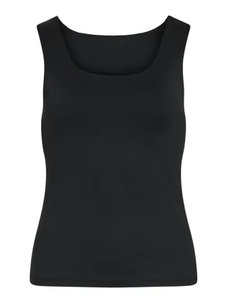 VILA - VIKENZA U-NECK S/L TANK TOP REV - NOOS Black - Gr. - M