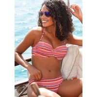 LASCANA Bügel-Bandeau-Bikini mit goldfarbenen Glitzerstreifen