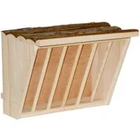 Kerbl Futterautomat Heuraufe XL Nature 28 cm x 20,5 cm x 22 cm 82895