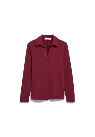 Armedangels - NALAANNIA BLOUSE velvet red - Gr. - S