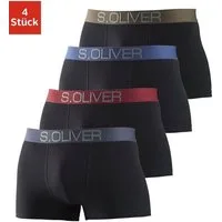 s.Oliver Boxer Boxershorts für Herren (Packung, 4-St) mit kontrastfarbenem Webbund