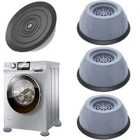 TUWENA Vibrationsdämpfer 4 Stück Anti Vibration Waschmaschine Füße, Universal Antirutschmatte, Vibration Dämpfer Pads für Waschmaschine/Trockner/Möbel