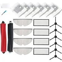 VERCO Reinigungsbürsten-Set Reinigungskit für Roborock, Q5 Pro, Q5 Pro Plus, Roborock Q8 Max, Q8 Max Plus, (24-tlg), Ersatz Teile Set Wartungskit Filter Seitenbürste Zubehör Bürste