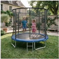 HOMALL Gartentrampolin Kindertrampolin, Outdoor-Trampolin, Durchmesser 183/222/290/360 cm, Ø 183 cm, (Ausgestattet mit Sicherheitsnetz, Leiter und 360°-Gelander, maximale Tragkraft 150 kg)
