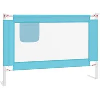 furnicato Bettschutzgitter Bettgitter 100 x 25 cm Blau mit verstellbarer Höhe 70-95 cm (1 St)