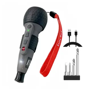 DONUMEH Mini Electric Screwdriver PTS-066 3.6V 1800mAh Lithium Battery Type-C USB 3-Level Adjustable Torque LED Light 30