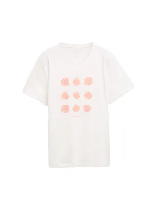 Tom Tailor - T-Shirt mit Print whisper white - Gr. - M