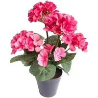 Kunstblume Geranienbusch mit 6 Blütenköpfen, Botanic-Haus, Höhe 30 cm