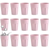 Engelland Becher Kunststoffbecher in modernen Pastellfarben, 250 ml, Mehrweg, 15-tlg., Kunststoff, spülmaschinengeeignet, bruchfest, wiederverwendbar, 250 ml, 0,25 Liter