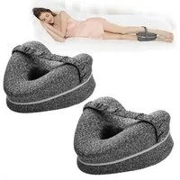 Mutig Balancekissen Kniekissen für Seitenschläfer 2 Stück,Ergonomisches Lagerungskissen, Memory-Schaum für Rücken-/Hüft-/Gelenk- und Ischiasschmerzlinderung