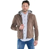 Engbers Lederjacke Herren Lederjacke mit heraustrennbarer Blende, Hellbraun
