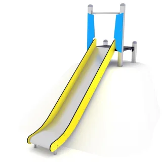 Hangrutsche PRO Skim - Edelstahl Spielplatz Rutsche für Hanglagen - 80x80mm Stahlpfosten - Wetterfest & Vandalismussicher für 3 Kinder - Wickey