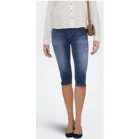 ONLY Caprijeans ONLWAUW MID CAPRI SLIT DES DNM BOX Materialmix, mit Destroyed Effekt