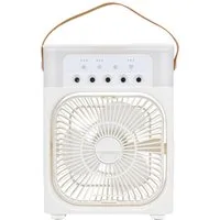 HAC24 Tischventilator Ventilator mit Sprühnebel 450 ml Wassertank Tischlüfter, LED 7 Farben USB-C und Timer