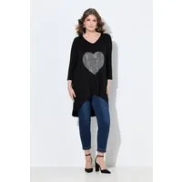 MIAMODA Longshirt T-Shirt A-Linie Ziernieten-Herz