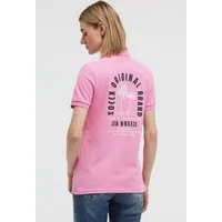 SOCCX Poloshirt mit Puff-Print