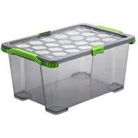 ROTHO Aufbewahrungsbox Evo Total Protection stapelbare 44l Aufbewahrungskiste mit Deckel